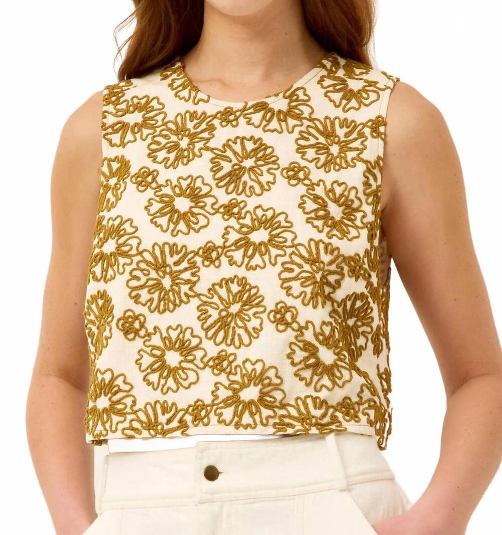 NEW MARIE OLIVER davis cropped top in twiggy